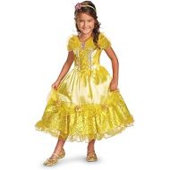 Disguise Disneys Beauty and The Beast Belle Sparkle Deluxe Girls Costume, 7-8