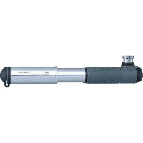  Topeak Hybrid Rocket HP Mini Pump Without Cartridge(Silver/Black, 7.5 x 1.5 x 0.9 Inch)