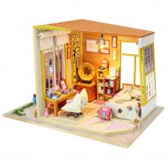 Dacawin-Wooden House Miniature Dollhouse Kits - S003 DIY 3D Wooden Miniature House Kit with LED Light - High-end Creative Assembled Villa Model - Perfect Birthday Christmas Gifts for Girls Boys (Colorf