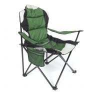 Kijaro HOMSPORT Multifunctional Deluxe Camping Outdoor Chair with Single Cup Side and Litter CaddieGreen