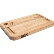 John Boos Large Prestige Maple Wood Cutting Board for Kitchen Prep and Charcuterie, 16” x 10” x 1.25” Thick, Edge Grain Reversible Boos Block