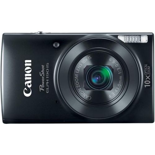 캐논 Canon Cameras US 1084C001 Canon PowerShot ELPH 190 Digital Camera w/ 10x Optical Zoom and Image Stabilization - Wi-Fi & NFC Enabled (Black)