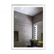BHBL 24 x 32 in Vertical LED Bathroom Mirror with Anti-Fog and Clock Function (DK-C-N031-CW)