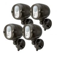 Mr. Beams Mr Beams MBN354 Networked LED Wireless Motion Sensing Spotlight System with NetBright Technology, 200-Lumens, Brown, 4-Pack