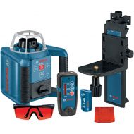 [아마존베스트]Bosch Self-Leveling Rotary Laser with Layout Beam Interior Kit with Receiver, Remote and Wall Mount GRL 300 HVD, Blue