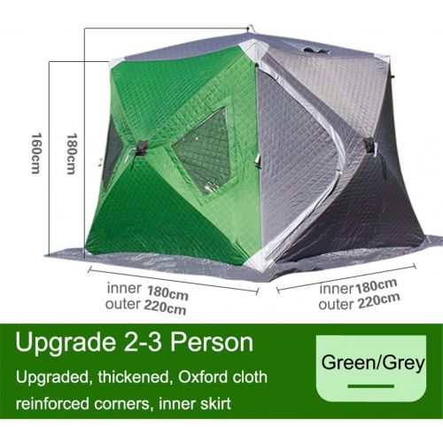  WALNUTA 1-4 People Winter Fishing Tent Winter Ice Fishing Tent Camping Tent Windproof and Rainproof Outdoor Winter Fishing Warm Tent (Color : A, Size : 220 * 220 * 160cm)