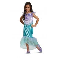 Disney Girls Princess Deluxe Ariel Dress Costume Size Medium 7/8 Green Purple