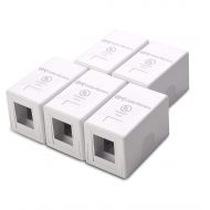 Cable Matters UL Listed 5-Pack 1-Port Keystone Jack Surface Mount Box in White