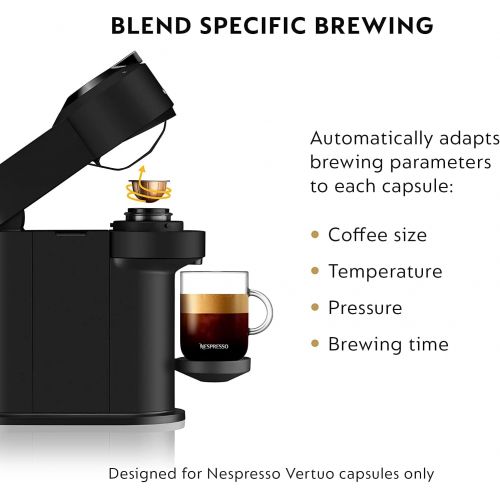 브레빌 Nespresso BNV550MTB Vertuo Next Espresso Machine with Aeroccino by Breville, Black Matte