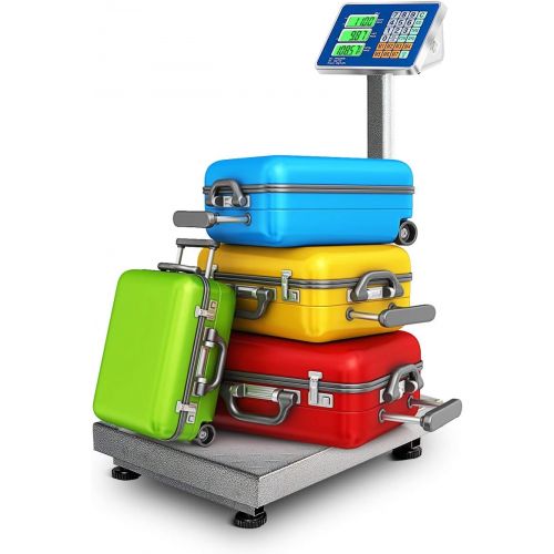 자이언텍스 [아마존베스트]Giantex 660lbs Weight Computing Digital Scale Floor Platform Scale for Weighing Luggage Package Shipping Mailing Postal Scale with Accurate LB/KG Price Calculator, High-Definition