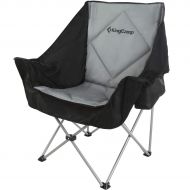 ALPHA KingCamp Oversize Camping Folding Sofa Chair Padded Seat with Cooler Bag and Armrest Cup Holder