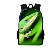 The One Bag Generic 3D Animal Backpack Lizard Print Casual Travel Shoulder Bag Kids School Book Bags