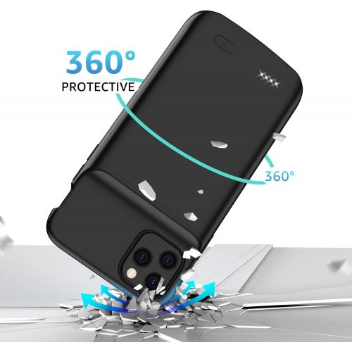  [아마존베스트]Lonlif Battery Case for iPhone 11 Pro Max, 5000mAh Ultra Slim Portable Charging Case Protective Charger Case, Rechargeable Extended Battery Pack for iPhone 11 Pro Max (6.5 inch) (B
