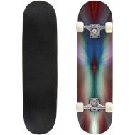 GWFERC Colorful Abstract Background Graphic Modern Art Fractal Artwork Skateboard 31x8 Double-Warped Skateboards Outdoor Street Sports Skateboard for Beginners Professionals Cool Adult Te