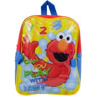 Sesame Street Elmo Toddler 12 Backpack Bonus Detachable Utility Bag (Blue/Yellow)
