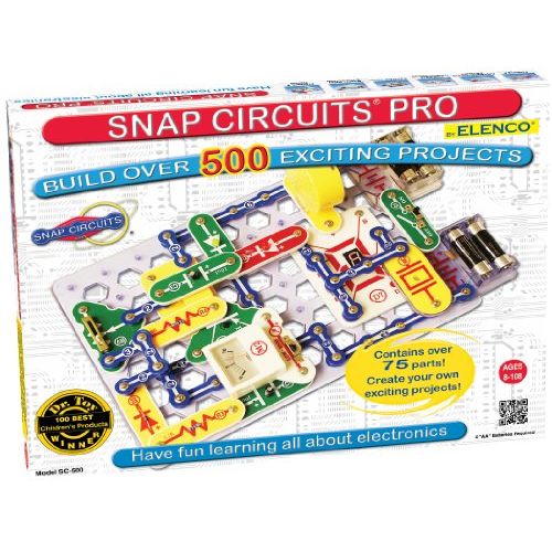  Snap Circuits Pro SC-500 Electronics Exploration Kit | Over 500 Projects | Full Color Project Manual | 75 + Snap Circuits Parts | STEM Educational Toy for Kids 8 +