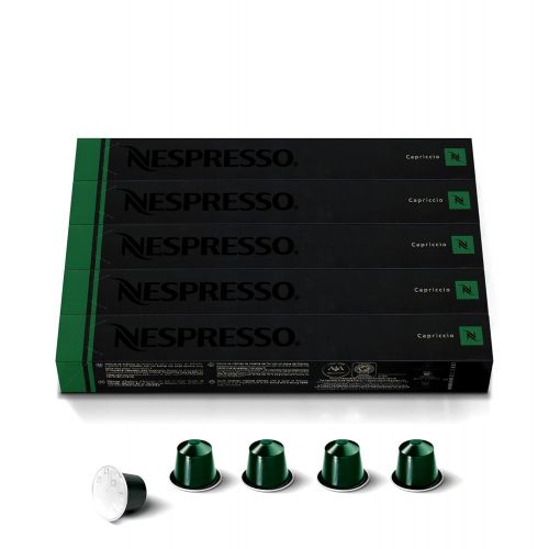 네스프레소 Nespresso Capsules OriginalLine, Capriccio, Medium Roast Espresso Coffee, 50 Count Coffee Pods, Brews 1.35oz