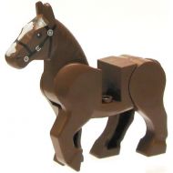 Lego Animal Minifigure: Reddish Brown Rearing Horse (with Movable Limbs)