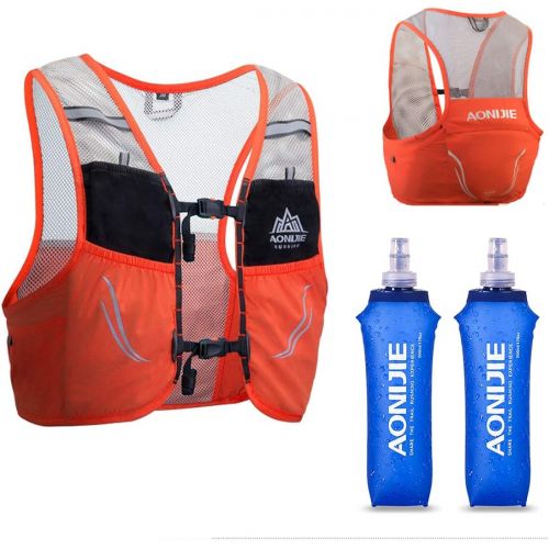  AONIJIE Lovtour Hydration Race Vest,2.5L Running Vest Lightweight Pack with 2 Soft Water Bottles Bladder for Marathoner Running Race Cycling Hiking Camping Biking