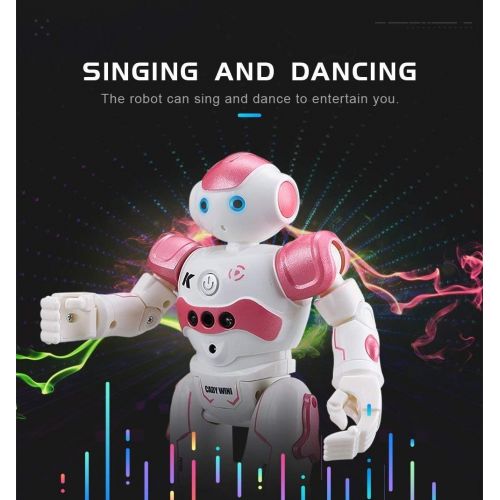  [아마존베스트]Threeking Robots Toys Gifts for 6+ Years Old Kids RC Robot Toys Programmable Smart Sensing Music Robot Toys Birthday Gifts Presents Indoor Toys for Kids - Male Voice