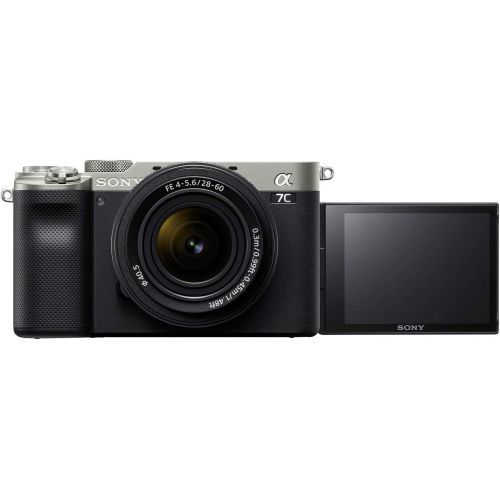 소니 [아마존베스트]Sony Alpha 7C Full-Frame Compact Mirrorless Camera Kit - Silver (ILCE7CL/S)