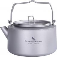 Boundless Voyage Titanium Kettle 1.0L with Folding Handle & Filter Ultralight Teapot Outdoor Camping Big Capacity Pot for Boiling Water Coffee Tea (Kettle)