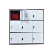 Super Metal Furniture Office and School Locker Organizer Metal Storage Locker Cabinet for Workers Students and Home (White)
