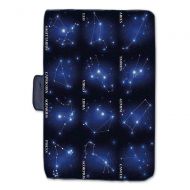 TecBillion Constellation Outdoor Picnic Blanket,Zodiac Sign Set Symbols and Names Group of Stars Cluster Esoteric Mat for Picnics Beaches Camping,50 L x 78 W