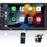 Podofo Double Din Car Stereo in-Dash Car Radio with Apple Carplay and Android Auto Bluetooth 7 Inch HD Touchscreen Auto Radio Support Mirror Link/FM/USB/TF/Aux-in/RCA/with Backup C