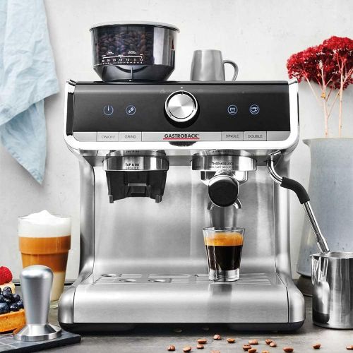  [아마존베스트]GASTROBACK 42616 Design Espresso Barista Pro Programmable Portafilter Espresso Machine with Conical Grinder and Professional Italian ULKA Espresso Pump 15 bar in Modern Design