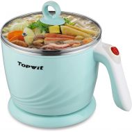 [아마존베스트]Topwit Electric Hot Pot Mini, Electric Cooker, Noodles Cooker, Electric Kettle with Multi-Function for Steam, Egg, Soup and Stew with Over-Heating & Boil Dry Protection, Dual Power