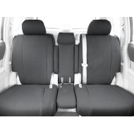 CalTrend Front 40/20/40 Split Bench Custom Fit Seat Cover for Select Chevrolet/GMC Models - Leather (Light Grey)