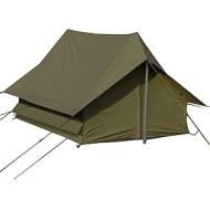 通用 Outdoor Camping Retro Tent 2 People self-Driving Tour Camping Rainproof Cabin Type A-line Tent Oxford Cloth Army Green