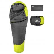 Cascade Mountain Tech Adventure Mummy Sleeping Bag - Lightweight, Compact 3 Season Backpacking Sleeping Bag with Pillow and Compression Sack