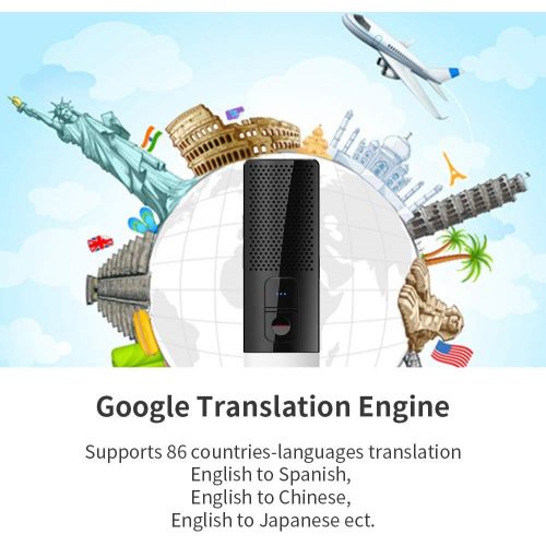  SSK Portable Foreign Language Translators Device with Connecting Smartphone by Bluetooth Support 86 Languages Two-Way Instant Translation Voice Language Translator for Travelling L