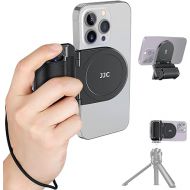 Magnetic Smartphone Shooting Holder Cell Phone Hand Grip Handle Snap On Phone Stand with Tripod Mount & Wireless Shutter Remote for iPhone 15 14 13 12 Pro Max Android Cellphone Vlog Video Photography