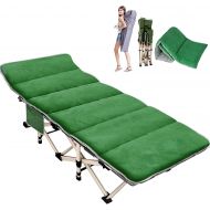 DoCred Folding Camping Cots for Adults Heavy Duty cot with Carry Bag, Portable Sleeping Bed for Camp Office Use Outdoor Cot Bed for Traveling