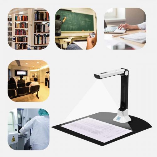  RODION Document Camera for Teachers, High Definition Portable Scanner with OCR Text Recognition Function, Real-time Projection A4 Format for Distance Learning Online Teaching (Only Suppor