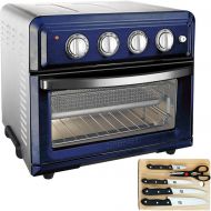 Cuisinart Convection Toaster Oven Air Fryer with Light Silver (TOA-60) Triple Rivet Collection 2-Piece Knife Set & Home Basics Two-Tone Bamboo Cutting Board