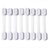 Best Baby Safe Multi-Purpose, Adjustable Child Safety Locks - White (8 Pack) Latches With 3M Adhesive to Baby...