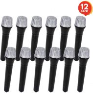 ArtCreativity 5.5 Inch Toy Microphone Set for Kids - 12 Count - Pretend Play Plastic Mics for Karaoke Fun - Stage or Costume Prop - Birthday Party Favors, Goody Bag Fillers for Boy