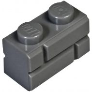LEGO Parts and Pieces: Dark Gray (Dark Stone Grey) 1x2 Masonry Profile Brick x200