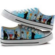 Telacos One Piece Anime Cosplay Shoes Canvas Shoes Sneakers Colourful Low Cut 4