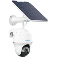 REOLINK Security Camera Wireless Outdoor, Pan Tilt Solar Powered with 5MP Night Vision, 2.4/5 GHz Wi-Fi, 2-Way Talk, Works with Alexa/Google Assistant for Home Surveillance, Argus PT + Solar Panel