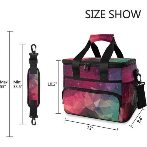  ALAZA Geometry Galaxy Large Cooler Lunch Bag, Waterproof Cooler Bag for Camping, Picnic, BBQ, Family Outdoor Activities