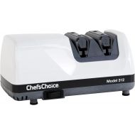 Chef'sChoice 312 UltraHone Professional Electric Knife Sharpener for 20-Degree Straight-Edge and Serrated Knives, 2 Stage, White