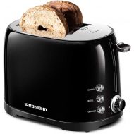 REDMOND Toaster 2 Slice, Retro Bagel Stainless Steel Compact Toaster with 1.5”Extra Wide Slots, 7 Bread Shade Settings for Breakfast, 800W (Onyx Black)