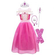 HenzWorld Aurora Costume Dress Girls Princess Birthday Party Cosplay Outfit