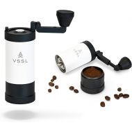 Java Manual Coffee Grinder, 20 Gram Capacity, Stainless Steel Burr, 50 Settings, Tusk White