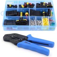 Non-Insulated Tab Receptacle Terminals Crimper Waterproof Electrical Connectors 1 to 6 Way Car Fuse Plier Set Kit